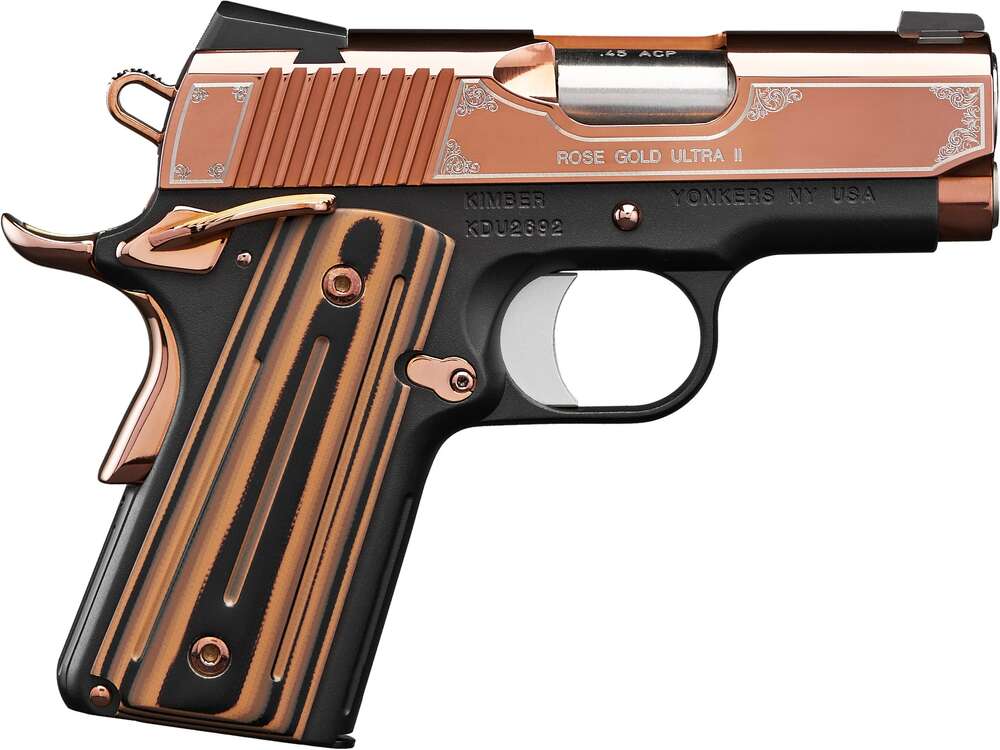 Handguns Kimber America ZPAP M70 45ACP KIMBER 1911 ROSE GOLD ULTRA II 45ACP 3